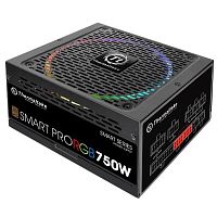 PS-SPR-0750FPCBEU-R Блок питания Thermaltake ATX 750W SMART PRO RGB 80+ bronze (20+4pin) APFC 140mm fan color LED 9xSATA Cab Manag RTL [PS-SPR-0750FPCBEU-R]