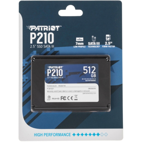P210S512G25 Твердотельный накопитель Patriot SATA-III 512GB P210S512G25 P210 2.5" [P210S512G25] фото 7