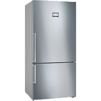 KGN86AI32U Full NoFrost, Serie 6, Габариты 186x86x81, Общий пол. объем: 619 (х:479, м:140), Нерж. сталь с легкой очисткой, Цифровой LCD дисплей, Внешние высокие металлические ручки, Multi Airflow, AirFresh Filter, Верхнее LED освещение, Два отделения для