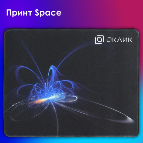 OK-FP0350 Коврик для мыши Oklick OK-FP0350 Средний черный 350x280x2мм фото 8