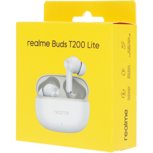 6941764454507 Гарнитура внутриканальные Realme Buds T200 Lite серый беспроводные bluetooth в ушной раковине (6941764454507) фото 10