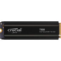 CT1000T500SSD5 Твердотельный накопитель Crucial T500 1TB PCIe Gen4 NVMe M.2 SSD with heatsink CT1000T500SSD5