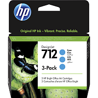 3ED77A Набор картриджей/ HP 712 3-Pack 29-ml Cyan DesignJet Ink Cartridge