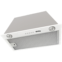 KHI6530W Встраиваемая вытяжка Korting/ Полностью встраиваемая, в шкаф 60см, 3 режима, 450 м3/ч., алюминиевый жировой фильтр, 2 лампы освещения LED, ур.шума 50 дб, угольный фильтр в комплекте, белая
