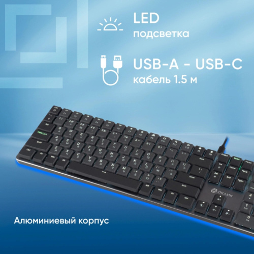 1901086 Клавиатура Oklick K953X механическая черный/серый USB Multimedia LED (1901086) фото 3 1901086 Клавиатура Oklick K953X механическая черный/серый USB Multimedia LED (1901086) фото 3