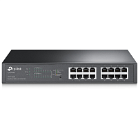 TL-SG1016PE Коммутатор/ 16-Port Gigabit Easy Smart PoE Switch, 16 10/100/1000 Mbps ports, 8 PoE+ ports, 802.3af/at support, PoE Power Budget: 110W
