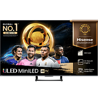 65U7Q Телевизор ЖК 65'' Hisense/ 65", Ultra HD, Mini LED, Local Dimming Zones 220, 144 Hz(VRR), Smart TV (ОС VIDAA U8.5), Wi-Fi, DVB-T2/T/C/S2/S, HDR 10+, Dolby Vision, Dolby Atmos, Bluetooth, 2.1ch 2*10W(Main)+20W(Subwoofer), CI+(1.4), 4хHDMI, 2хUSB, Fre