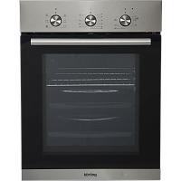 OKB4630CMX Встраиваемый духовой шкаф Korting/ Crystal, 59.6 х 45 x 55 см, 6 режимов нагрева, механическое управление, утапливаемые переключатели, таймер, нержавеющая сталь