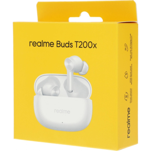 6941764461710 Гарнитура внутриканальные Realme Buds T200x белый беспроводные bluetooth в ушной раковине (6941764461710) фото 3 6941764461710 Гарнитура внутриканальные Realme Buds T200x белый беспроводные bluetooth в ушной раковине (6941764461710) фото 3