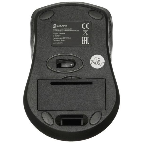 997819 Мышь Oklick 485MW черный оптическая 1600dpi беспров. USB для ноутбука 3but (997819) фото 5 997819 Мышь Oklick 485MW черный оптическая 1600dpi беспров. USB для ноутбука 3but (997819) фото 5