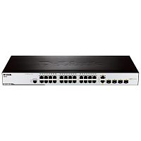 DES-3200-28/C1A Сетевой коммутатор/ Managed L2 Switch 24x100Base-TX, 2x1000Base-X SFP, 2xCombo 1000Base-T/SFP, Surge 6KV, CLI, RJ45 Console, Dying Gasp