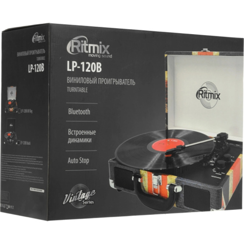 4610121100457 Проигрыватель для винила/ Виниловый проигрыватель RITMIX LP-120B Чёрный фото 8