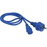 LAN-PP13/SH-2.0-BL Шнур питания Lanmaster LAN-PP13/SH-2.0-BL C13-Schuko проводник.:3x0.75мм2 2м 220В 10А синий