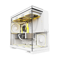 Корпус ПК без блока питания/ Case Geometric Future Model 5, Midi-Tower, TG, no fans, 2xUSB-A 3.0, 1xUSB 3.2 Type-C, E-ATX, ATX, mATX, mITX White