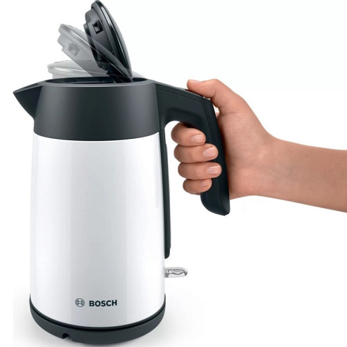TWK7L461 Чайник BOSCH/ 1.7 л, 2.4 КВт, цвет белый, черный. фото 5