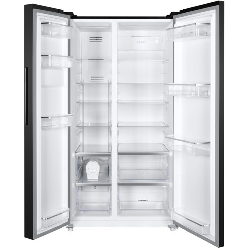 MFF177NFSB Холодильник MAUNFELD/ Холодильник с инвертором MAUNFELD MFF177NFSB, ВхШхГ 1770х912х704 мм, инверторный мотор, No Frost, сенсорное управление, объем 592 (374+218) л, LED освещение, энергоэффективность А++, цвет черный фото 3