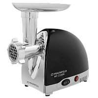 MF-233BK Мясорубка MAUNFELD/ Мясорубка, мощность 1360 Вт, производительность 1,5 кг/мин, 5 насадок, реверс, цвет: черный