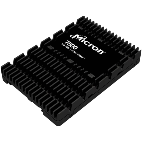 MTFDKCC15T3TGP-1BK1DABYY Твердотельный накопитель/ Micron SSD 7500 PRO, 15360GB, U.3(2.5" 15mm), NVMe, PCIe 4.0 x4, 3D TLC, R/W 7000/5900MB/s, IOPs 1 100 000/250 000, TBW 28032, DWPD 1 (12 мес.)