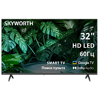 32E55G 32", HD, 200Nit, Google TV, DVB-T2/C/S2, 2.0 ch Sound 10W*2, 60Hz, 2 HDMI, 2 USB, Digital Audio Output, LAN, Composite output, CI, Выход для наушников, 2 Pole, безрамочный дизайн, 2025