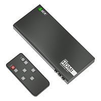 GCR-54669 GCR PRO Переключатель HDMI 2.0, 5 устройств к 1 монитору, 4K60Hz, 4:4:4, HDCP 2.2, HDR 10, 18G, LPCM 7.1CH, автоматические переключение, пульт ДУ