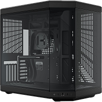 CS-HYTE-Y70-B Корпус без блока питания/ Case HYTE Y70, Midi-Tower, TG, no fans, 2xUSB-A 3.2, 1xUSB Type-C, E-ATX, ATX, mATX, mITX Black