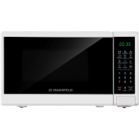 MFSMO720EW07 Микроволновые печи MAUNFELD MFSMO720EB07/ СВЧ печь, 20л, 700Вт, электронное управление, 6 автоматических программ, 44.5х25.5х32.5 см, Цвет: белый