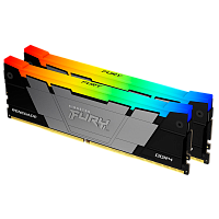 KF432C16RB2AK2/64 Память оперативная/ Kingston 64GB 3200MT/s DDR4 CL16 DIMM (Kit of 2) FURY Renegade RGB