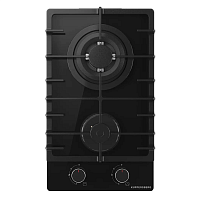 Варочная поверхность Kuppersberg/ Варочная поверхность Kuppersberg, газ, High-Tech, 30 см, автоматический электроподжиг, газ-контроль, форсунки под сжиженый газ, SABAF конфорки, чугунные решетки, цвет черный, цвет фурнитуры черный