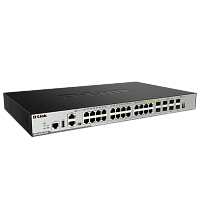DGS-3630-28TC/A3ASI Коммутатор/ Управляемый L3 стекируемый коммутатор, 20x1000Base-T, 4x10GBase-X SFP+, 4xCombo 1000Base-T/SFP, защита от статического электричества до 6 кВ, CLI, порт управления 1000Base-T, консольный порт RJ-45, консольный порт mini-USB,