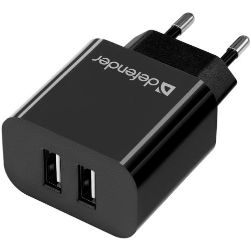 83581 Defender Сетевой адаптер UPC-21 2xUSB,5V/2.1А кабель microUSB фото 4