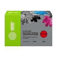 CS-PFI120C -/ Картридж струйный Cactus CS-PFI120C голубой (130мл) для Canon imagePROGRAF TM-200/TM-205/TM-300/TM-3