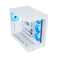 V62S-WHADA4X1-GL Корпус ПК без блока питания/ Case SAMA V62S White, Midi-Tower, TG, 4x120mm ARGB, 2xUSB 3.0 + 1xUSB 3.2 Type-C, ATX, mATX, mITX White