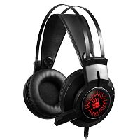 J437 Наушники с микрофоном A4Tech Bloody J437 черный 1.8м мониторные USB оголовье (J437)