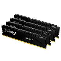 KF560C40BBK4-64 Память оперативная/ Kingston 64GB 6000MT/s DDR5 CL40 DIMM (Kit of 4) FURY Beast Black XMP