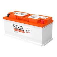 DELTASTARTMASTER105AhAGM Аккумуляторная батарея для автомобилей/ DELTA серия START MASTER, DELTA START MASTER 105 Ah AGM, напряжение 12В, емкость 105 Ач (разряд 20 часов; 10.5В), пусковой ток: 950А, полярность обратная ( - +), тип AGM;Pb (свинцово-кислотн