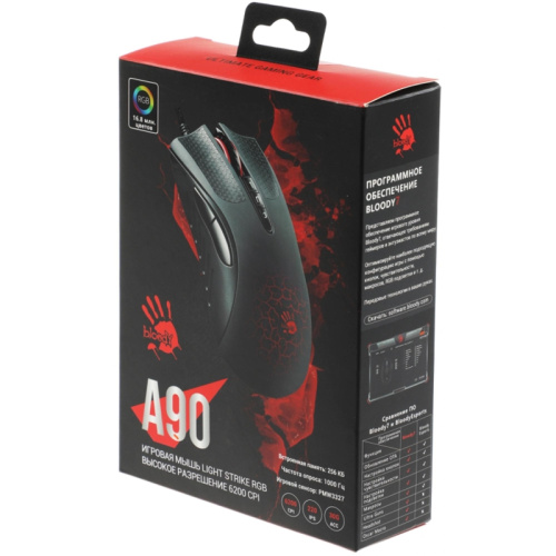 A90 Мышь A4Tech Bloody A90 черный оптическая 6200dpi USB 8but фото 19 A90 Мышь A4Tech Bloody A90 черный оптическая 6200dpi USB 8but фото 19