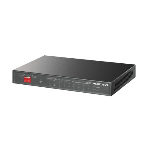 MS110GMP Коммутатор/ 10-Port Gigabit Desktop Switch with 8-Port PoE+