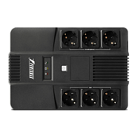 POWERMANBRICK600 ИБП POWERMAN Brick 600, линейно-интерактивный, 600ВА, 360Вт, 3 евророзетки с резервным питанием, 3 евророзетки с фильтрацией, защита RJ45/RJ11, батарея 12В 7Ач 1 шт., 293мм х 202мм х 93мм, 4.5 кг./ UPS POWERMAN Brick 600, line-interactive