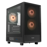 M310-TGBK-ARGB Корпус без блока питания/ Case HSPD M310, Mesh Mini-tower, Black, TG, 0.4 SPCC, 3x120mm ARGB (Orbis F1) mATX, mITX 180/280/160mm 1x2.5", 1x3.5", 4xPCI 2xUSB-A 3.0 452x277x418mm