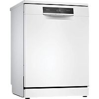 SMS8ZDW86Q Отдельностоящая посудомоечная машина Bosch, 60 см, 13 комплектов, 8 программ, активная сушка с теплообменником, сенсорное управление, дисплей, отсрочка старта, половинная загрузка, уровень шума 40 дБ, энергоэффективность А++, цвет белый