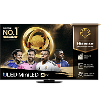 75U8Q Телевизор Mini LED 75'' Hisense/ 75", Ultra HD, Mini LED, Local Dimming Zones 2880, 48-165Hz, Smart TV (ОС VIDAA U9), Wi-Fi 6E, DVB-T2/T/C/S2/S, HDR 10+, Dolby Vision, Dolby Atmos, Bluetooth, FreeSync Premium Pro, 4.1.2 ch 2*15W(Main)+2*10W(Side)+20