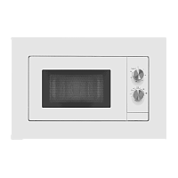 JBMO725WH01 Встраиваемая микроволновая печь Maunfeld/ Микроволновая печь встраиваемая MAUNFELD JBMO725BK01, объем 20 л, белое стекло, 5 режимов, в узкий шкаф, максимальная мощность 1080 Вт, таймер, цвет белый