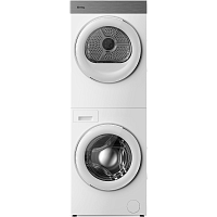 KWD601296 Стирально-сушильная машина KORTING/ Стирально-сушильная машина KORTING, колонна, глубина 58 см, загрузка 10/10 кг, отжим 1200 об/мин, сенсорное управление, цветной Full Touch дисплей, 14 программ, тепловой насос, отложенный старт до 24 ч, инверт