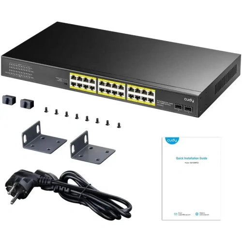 GS1028PS2 Коммутатор/ 24-Port Gigabit PoE+ Switch with 2 SFP ports 300W фото 4