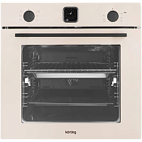 OKB4701CNRB Встраиваемый духовой шкаф KORTING/ Встраиваемый духовой шкаф KORTING, 60 см, Vintage, объем 69 л, поворотные регуляторы, LED дисплей белого цвета, 7 режимов, каталитическая очистка, таймер, одноуровневые телескопические направляющие, доводчик