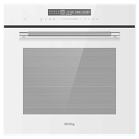 OKB1351SGSCW Электрический духовой шкаф KORTING/ Электрический духовой шкаф KORTING, 60 см, Spectrum, 30-250 градусов, объем 72 л, сенсорное управление, LED дисплей белого цвета, 11 режимов, телескопические направляющие (на 1 уровень), термощуп, доводчик